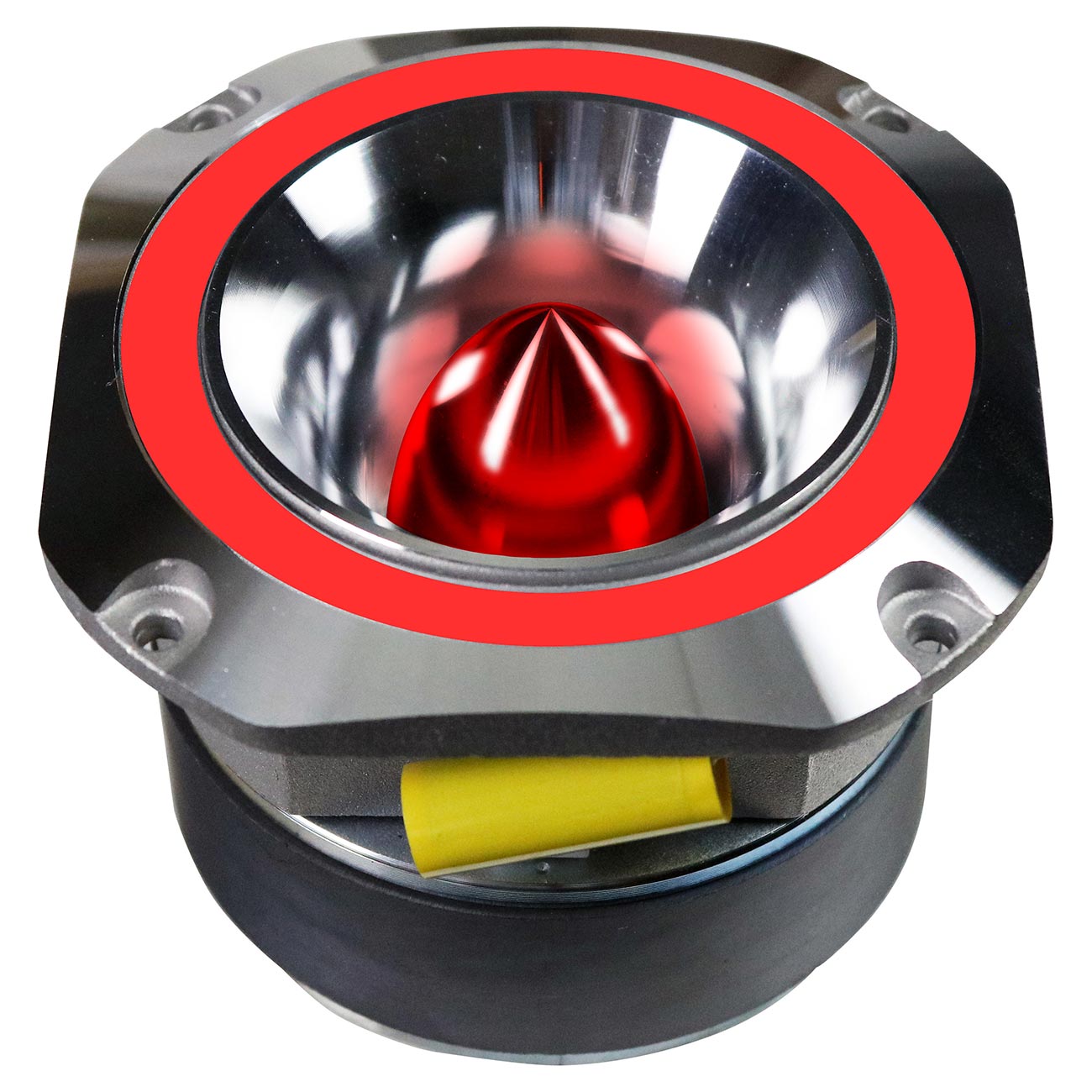 Audiopipe 4″ Aluminum Super Tweeter (Red), 400W Max (Sold Individually)