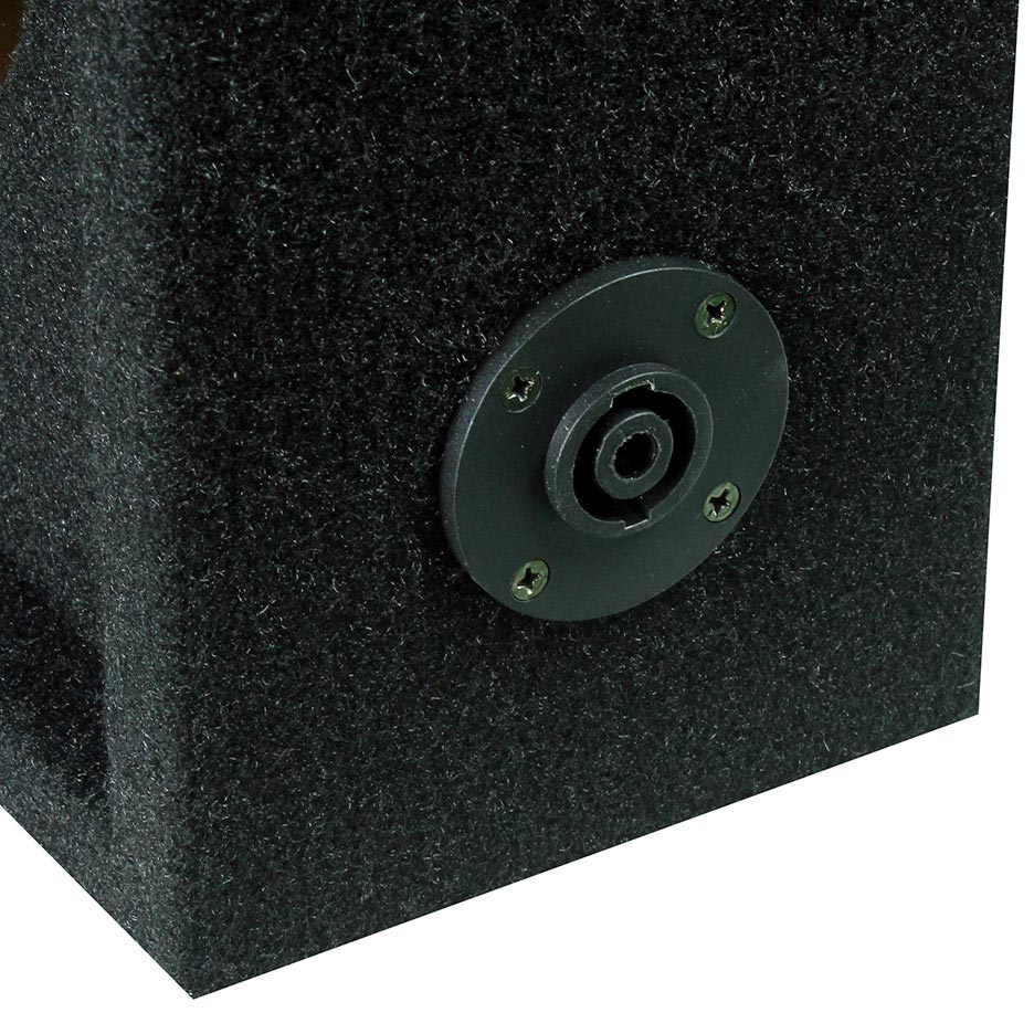 QPower Full Range Empty Dual 10″ Enclosure and Dual 3-3/4″ Tweeter Openings with Speakon Connection and Cable