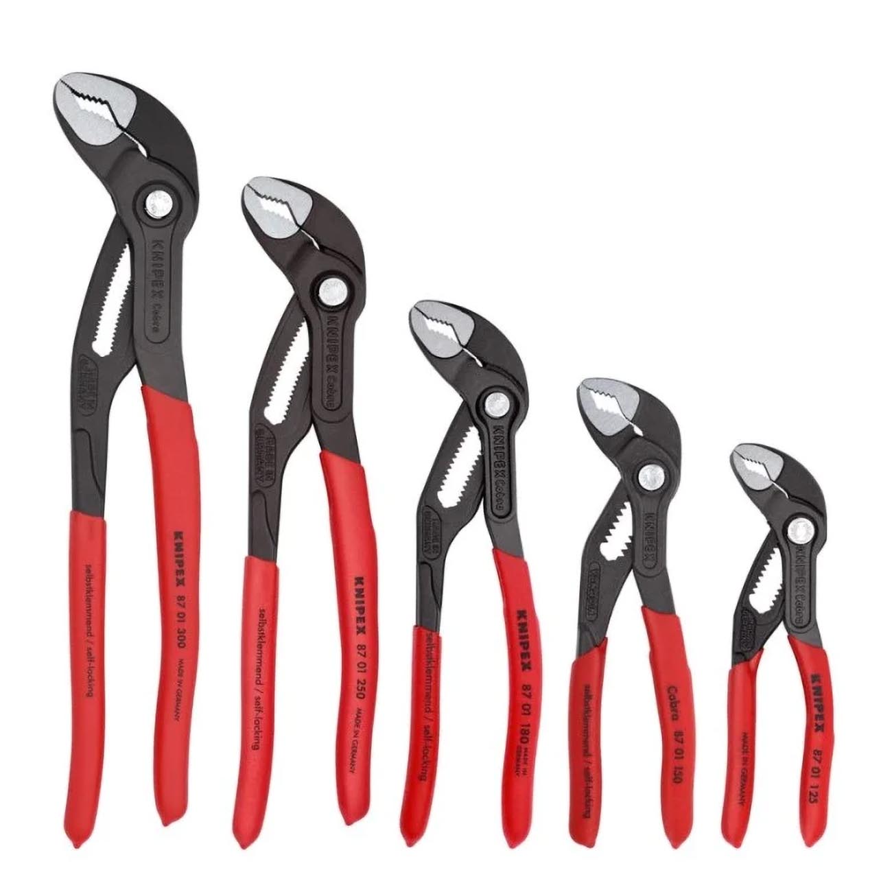 Knipex 5 Pc Pliers Cobra Set In Tool Roll