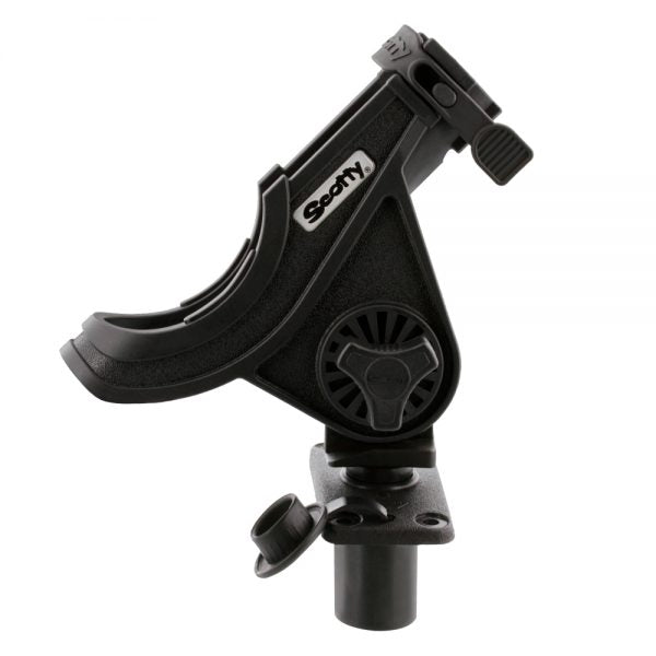 Scotty Baitcaster/spinning Rod Holder With Flush Deck Mount Black