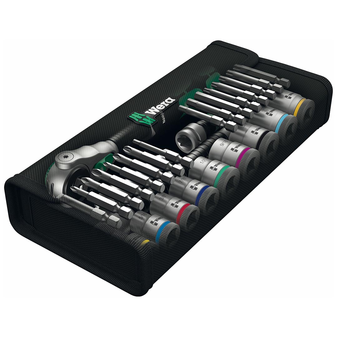 Wera Sae (imperial) 3/8” Drive Speed Ratchet Set (29-piece Set)