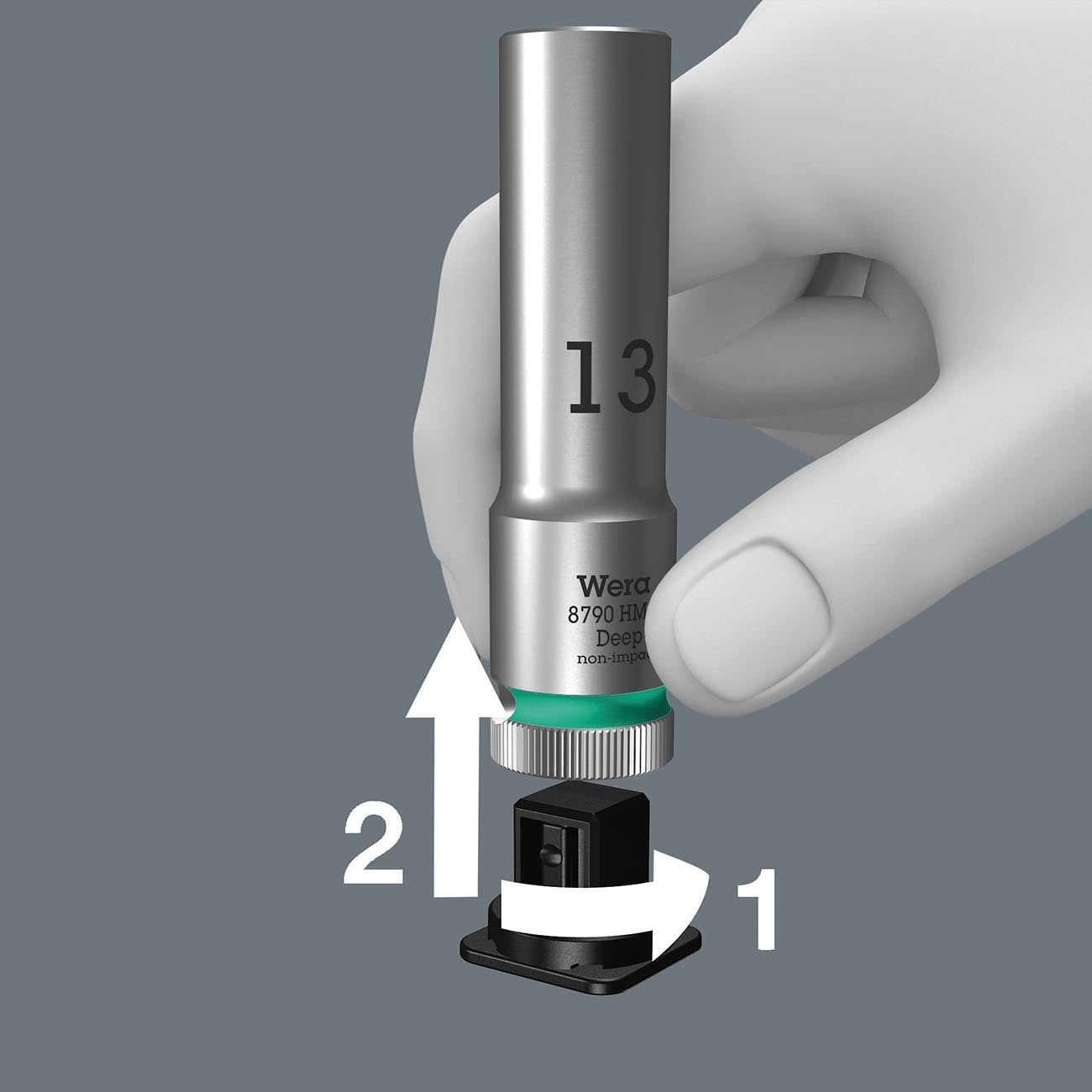 Wera Belt B 1 Zyklop Metric Deep Socket Set With Holding Function 3/8" Drive (9-piece Set)