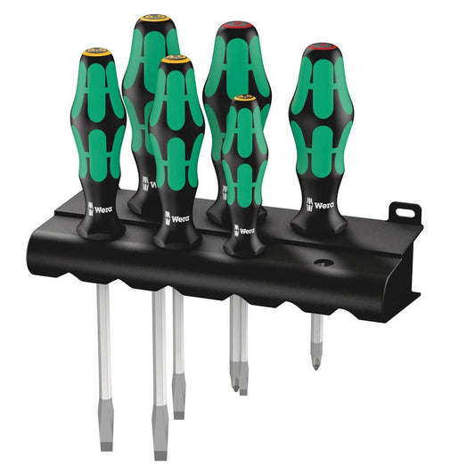 Wera Laser Etched Tip Screwdriver Rack 6 Piece Set