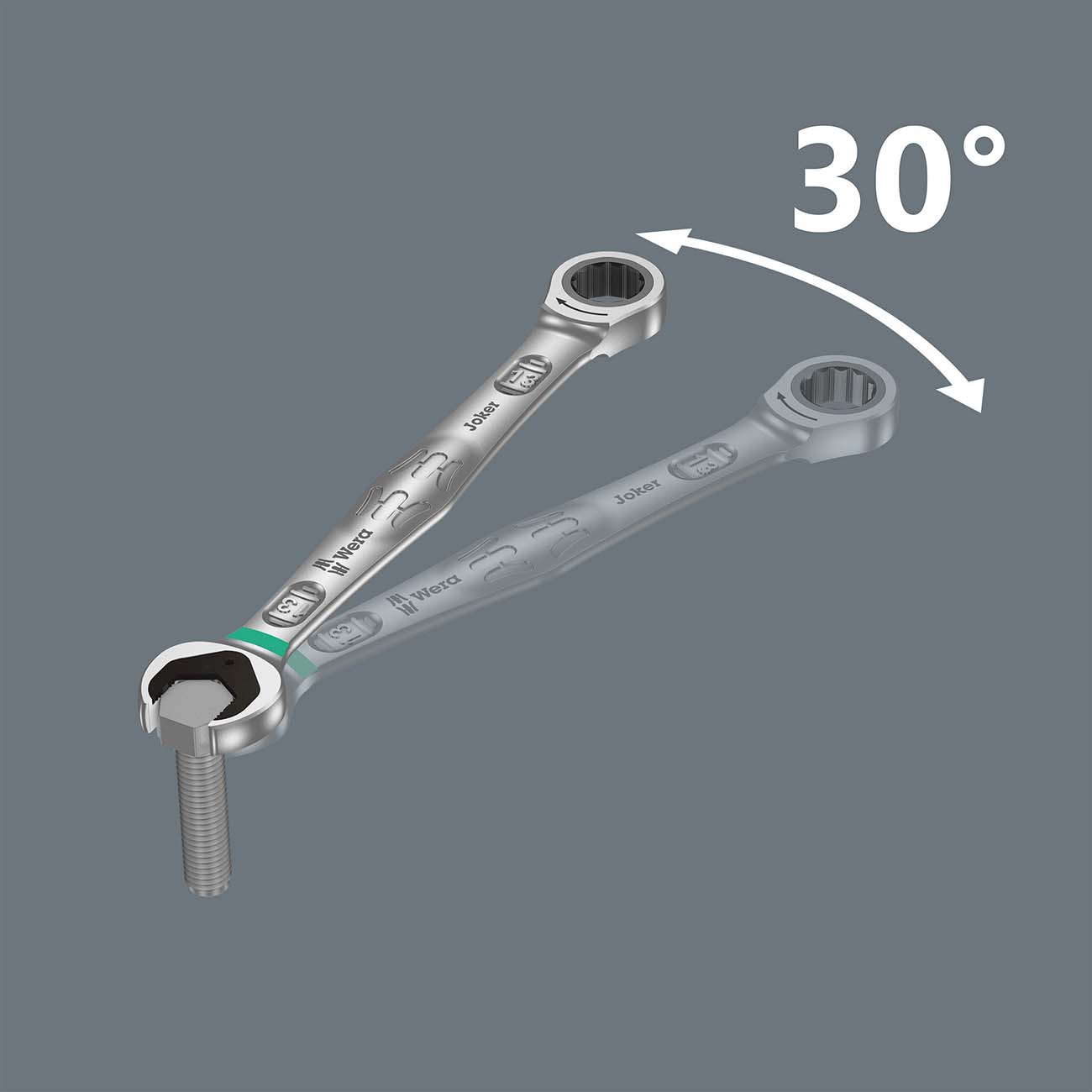 Wera Joker Sae Ratcheting Combination Wrench 8 Piece Set