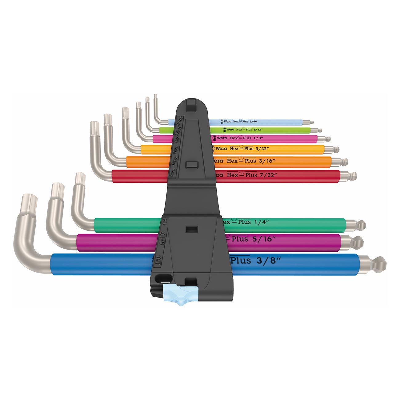 Wera 3950/9 Hex-plus Multicolour Sae Stainless Steel (9-piece Set)