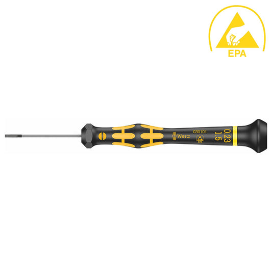 Wera Esd-safe Micro Screwdriver: Slotted 0.23 X 1.5 X 40mm