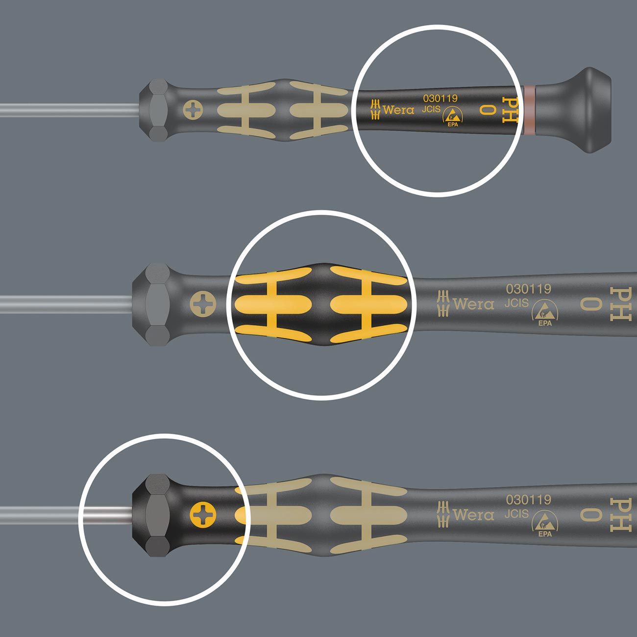 Wera Esd-safe Micro Screwdriver: Slotted 0.35 X 2.5 X 40mm