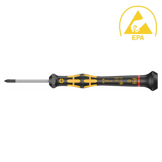 Wera Esd-safe Micro Screwdriver: Phillips Ph #0 X 40mm