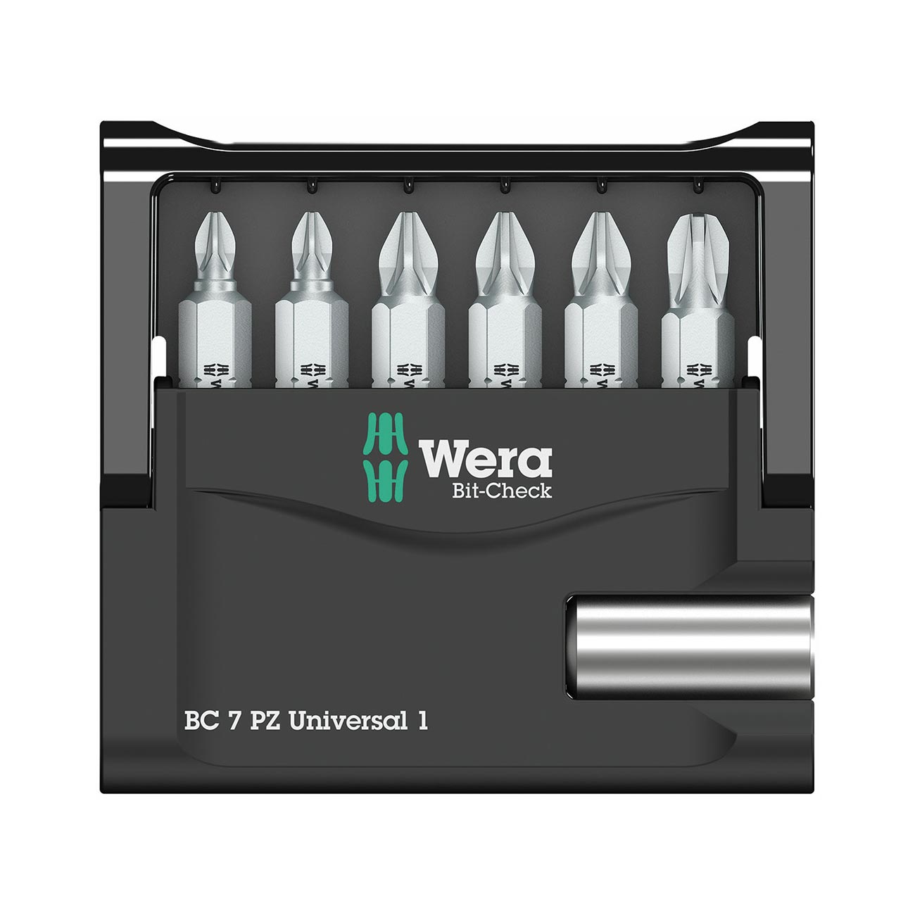 Wera Mini-check Bit-check Drive Bits Pozidriv & Universal Bitholder (7 Piece Set)