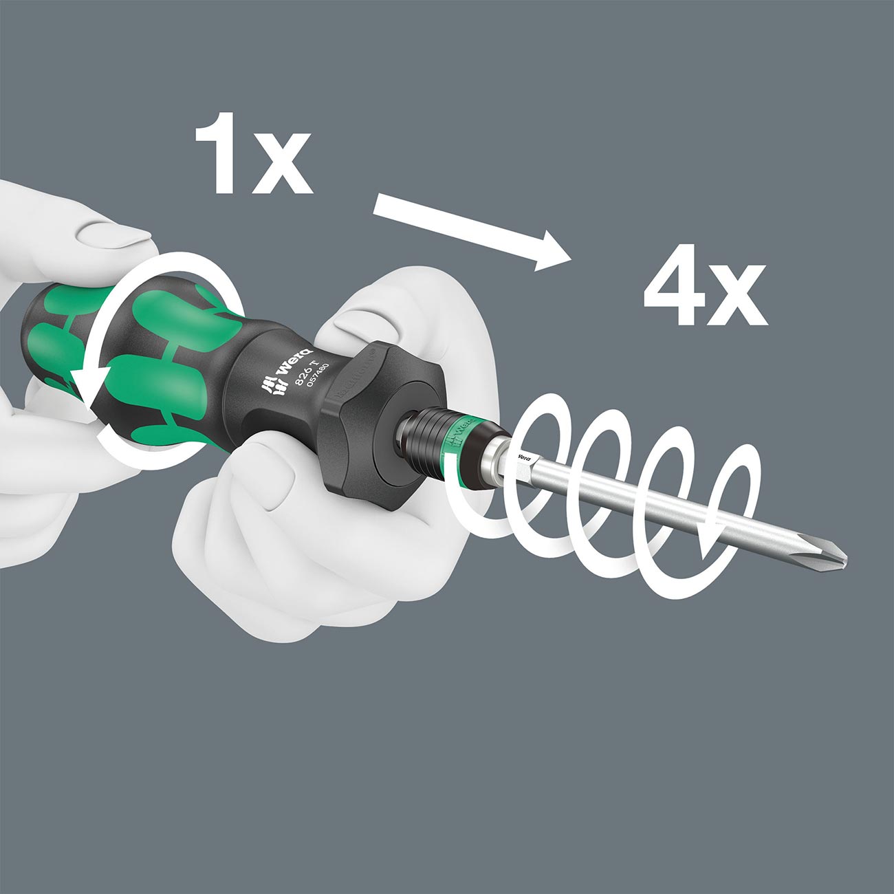 Wera Tools Kraftform Kompakt Turbo Screwdriver With Sae Bits (18 Bits)