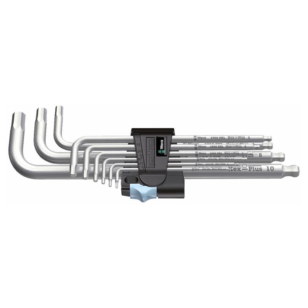 Wera Metric Hex-plus Stainless Steel L-key Wrench Set (9-piece Set)