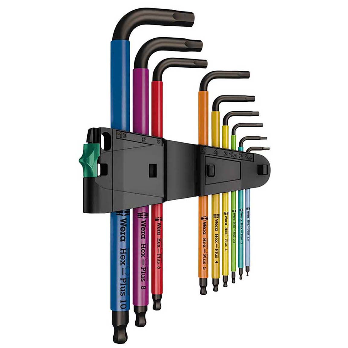 Wera Hex-plus Color Coded Metric L-key 9 Piece Set