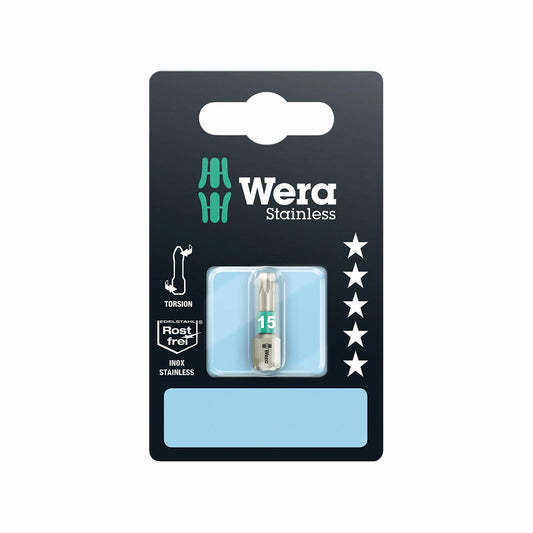 Wera Bit: Stainless Steel Torx Tx #15 X 25mm