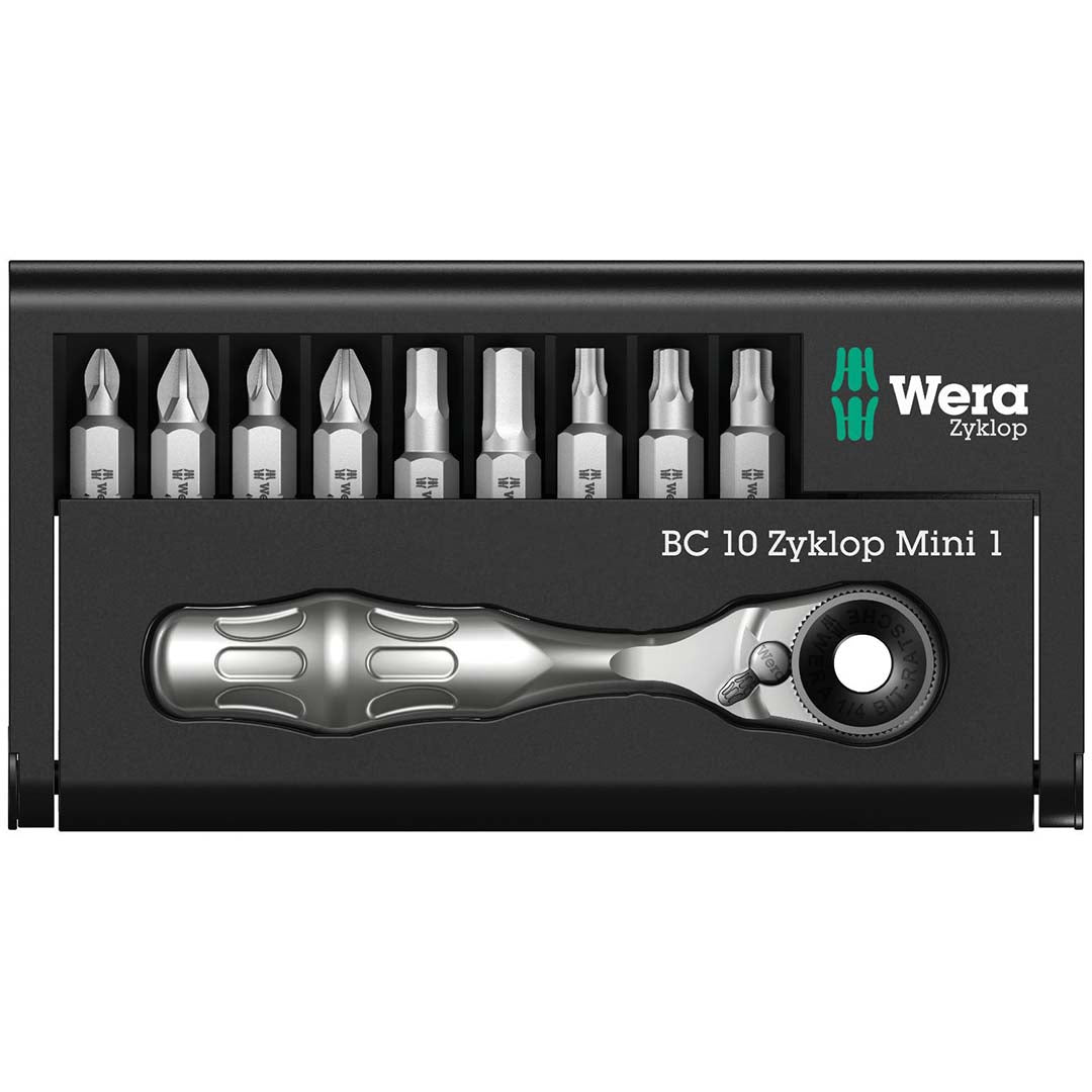 Wera Bit Set And Bit Ratchet (10 Pieces)