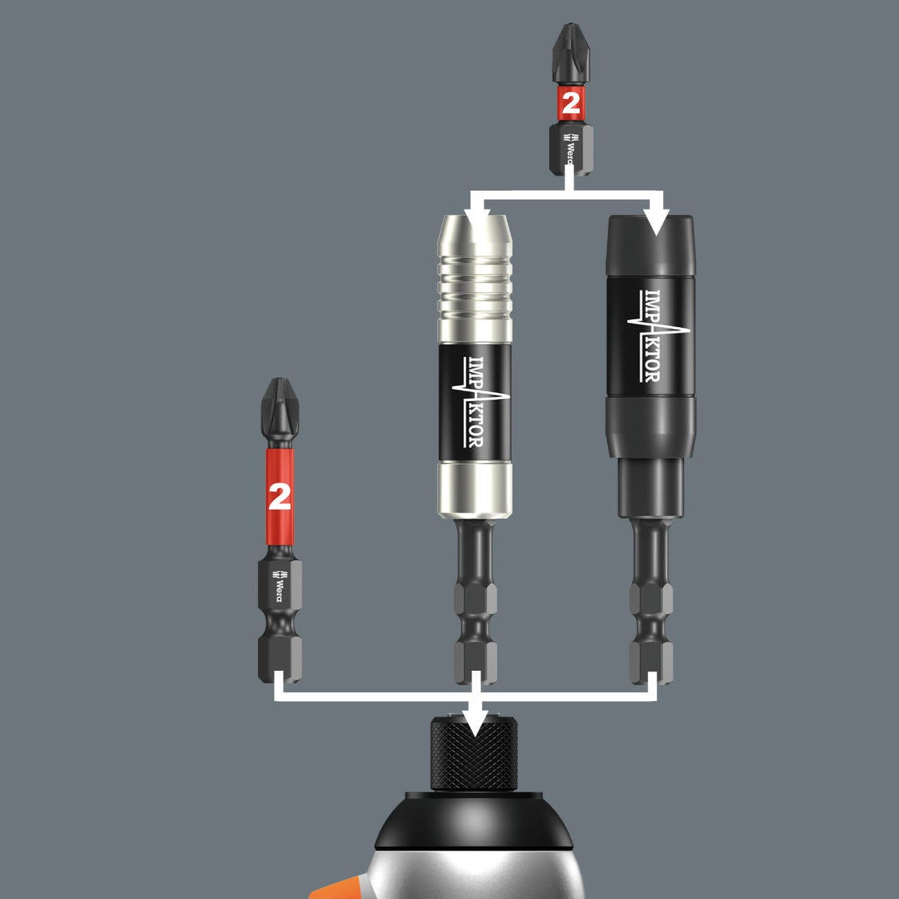 Wera Metric Impaktor Hexplus 4 X 50 Mm Bit - 1/4″ Drive