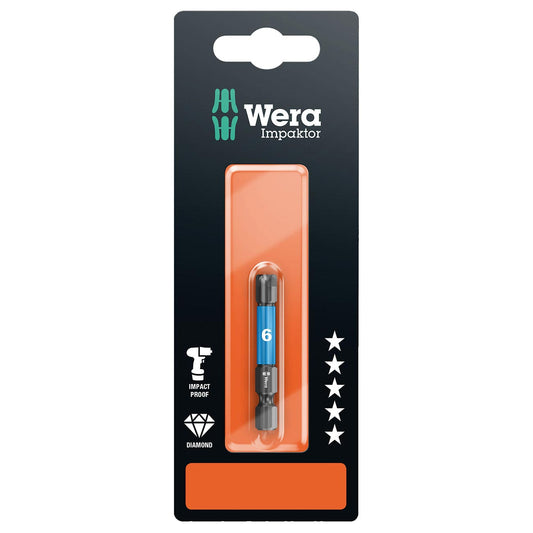 Wera Metric Impaktor Hexplus 6 X 50 Mm Bit - 1/4″ Drive