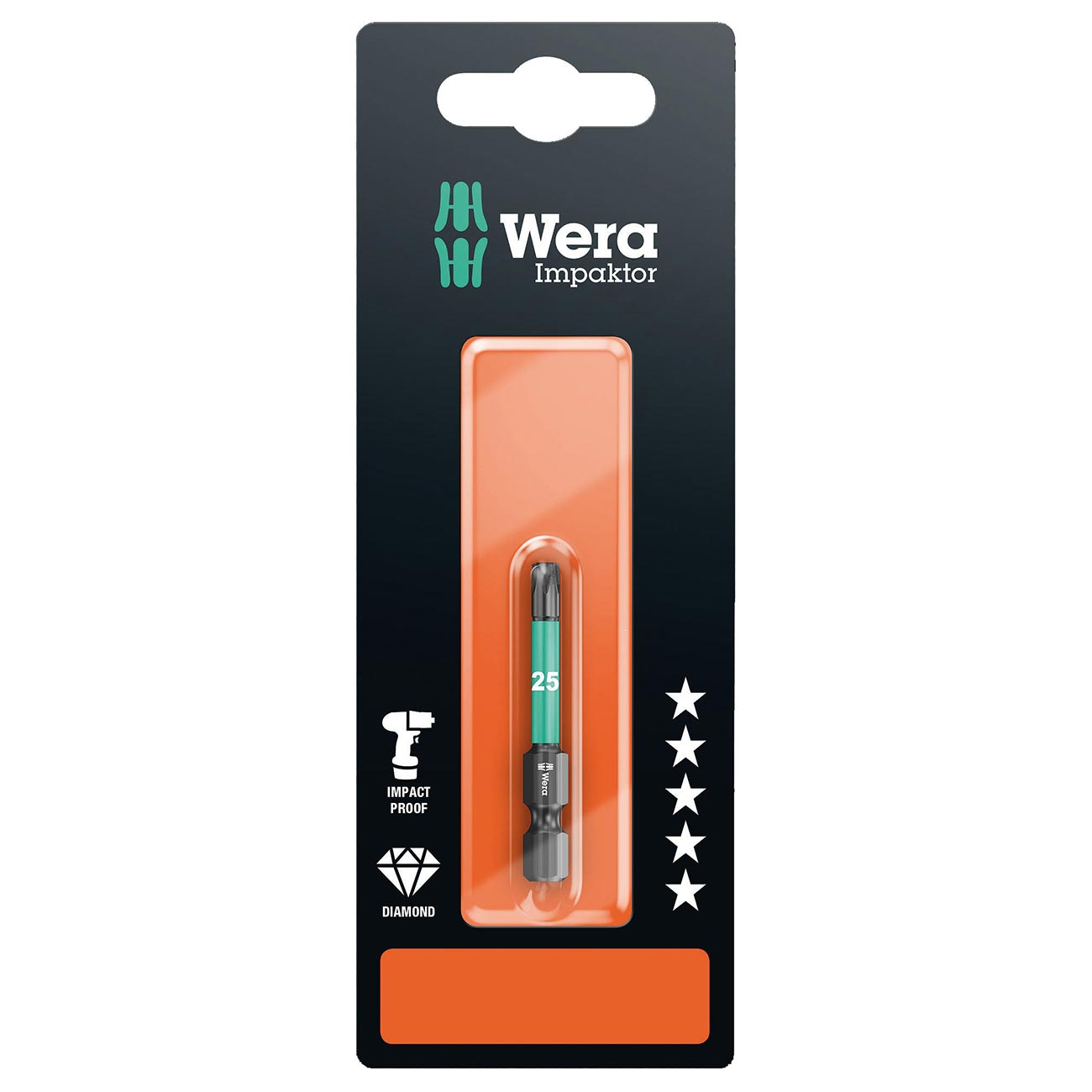 Wera Impaktor Torx Tx# 25 X 50 Mm Bit - 1/4″ Drive