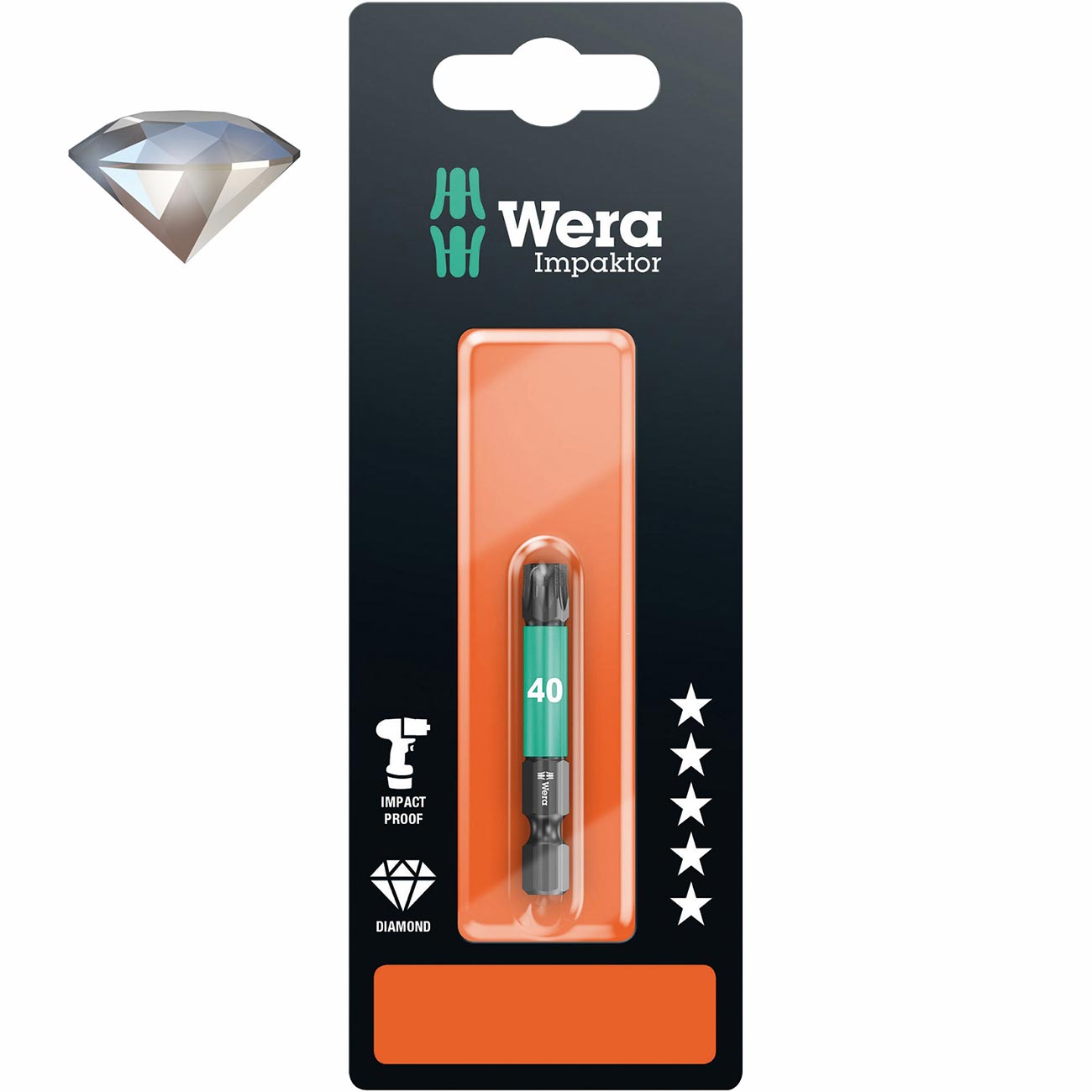 Wera 867/4 Imp Dc Tx 40 X 50 Mm Sb Torx-bits Impact