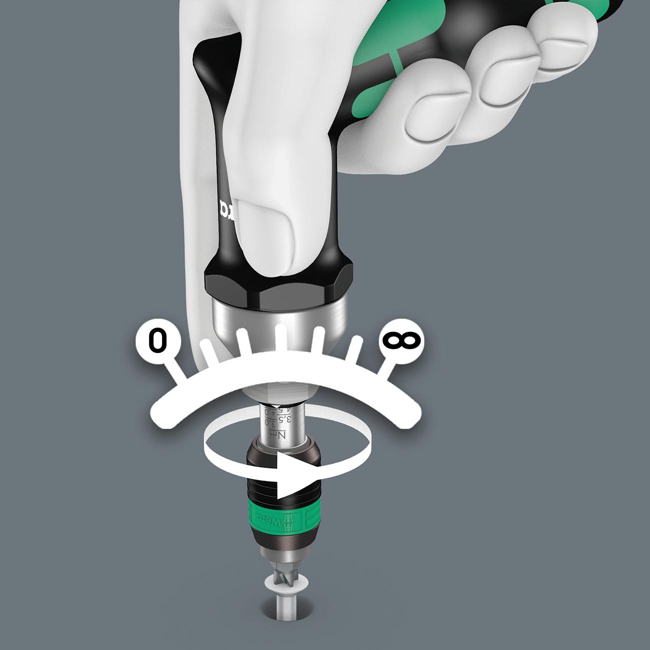 Wera Adjustable Torque Pistol Handle Screwdriver Handle With Quick-release Chuck (nm Scale)