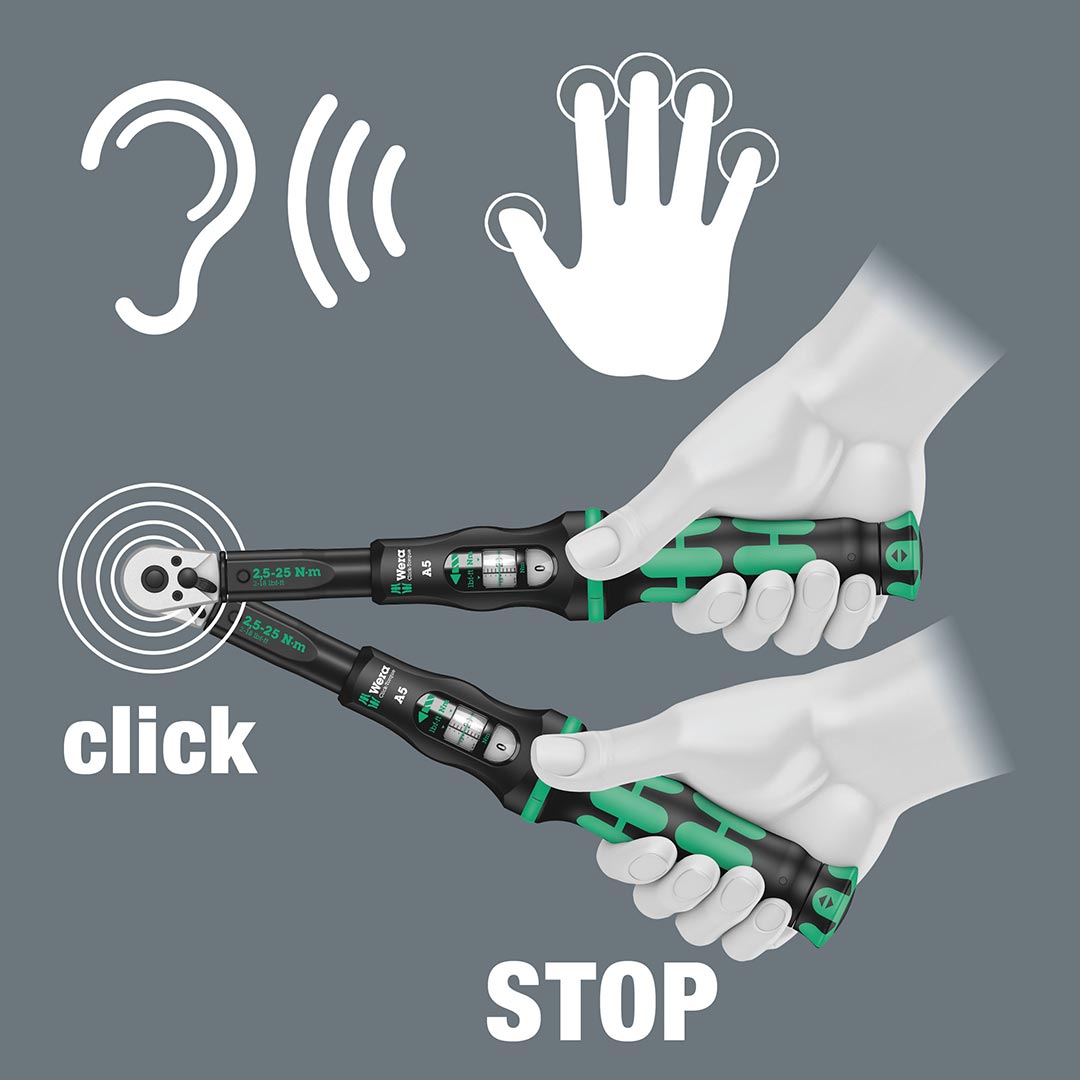 Wera Click-torque Reversible 1/4" Ratchet Wrench (nm Scale)