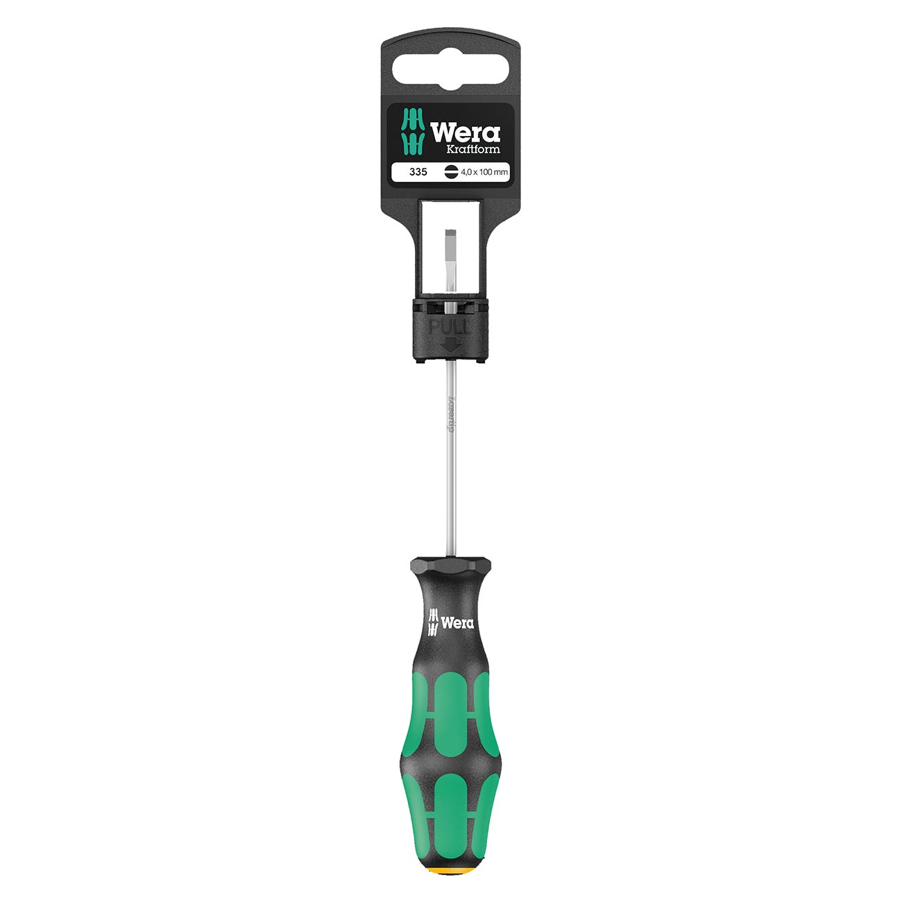 Wera Screwdriver: Slotted 4mm X 100mm Lasertip (on Hang-tag)