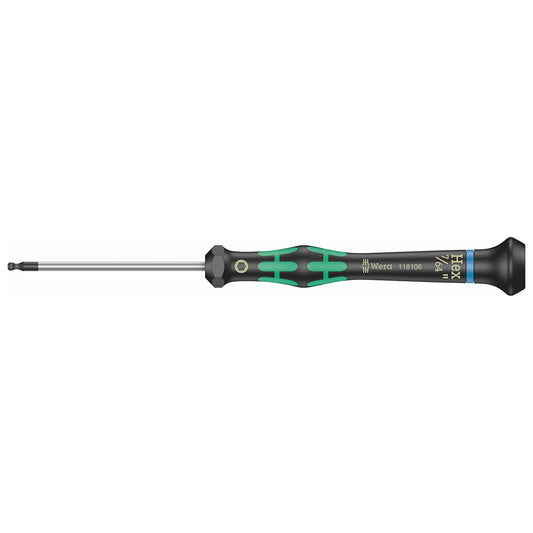 Wera Precision Screwdriver: Ball-end Hex 7/64" X 60 Mm