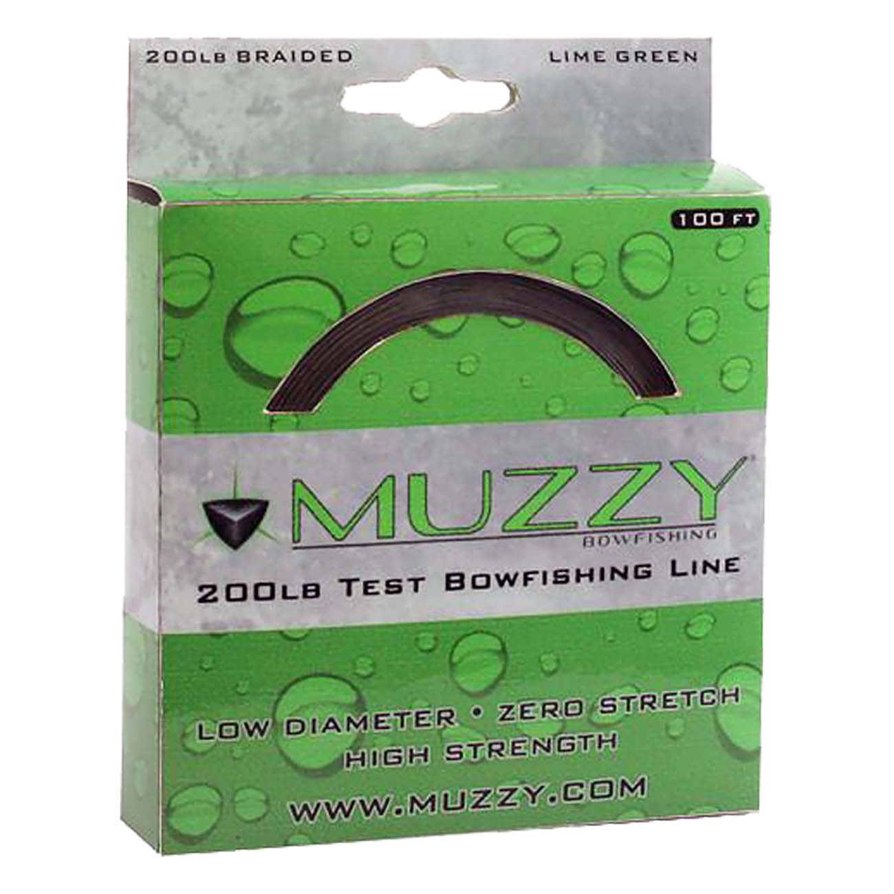 Muzzy Broadheads Braided Bowfishing Line (200lb. Test) - 100′ Spool