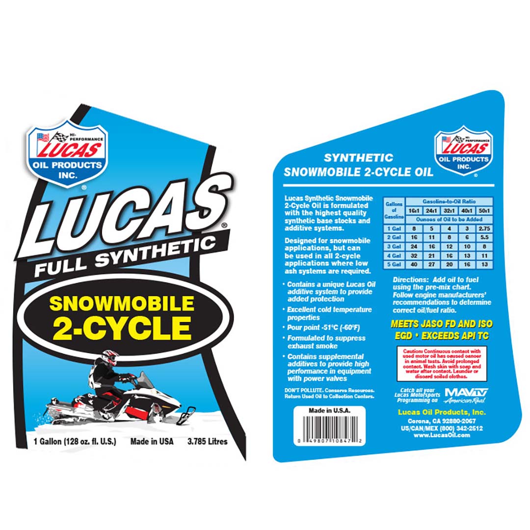 Lucas Oil Synthetic 2-cycle Snowmobile Oil - 1 Gallon