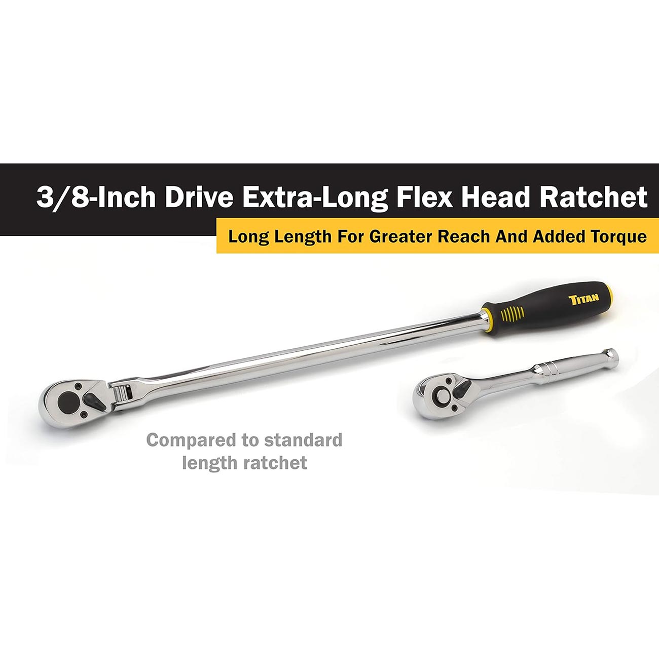 Titan 3/8" Drive X 18" Extra-long Flex Head Ratchet