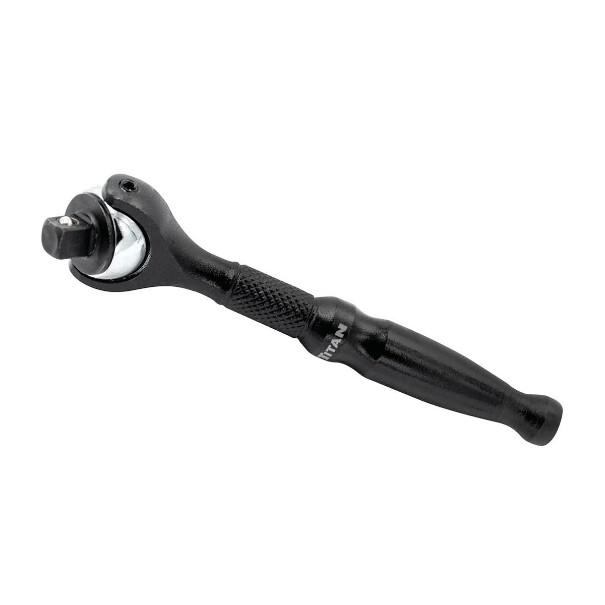 Titan 1/4" Drive - Swivel Head Micro Ratchet - Black