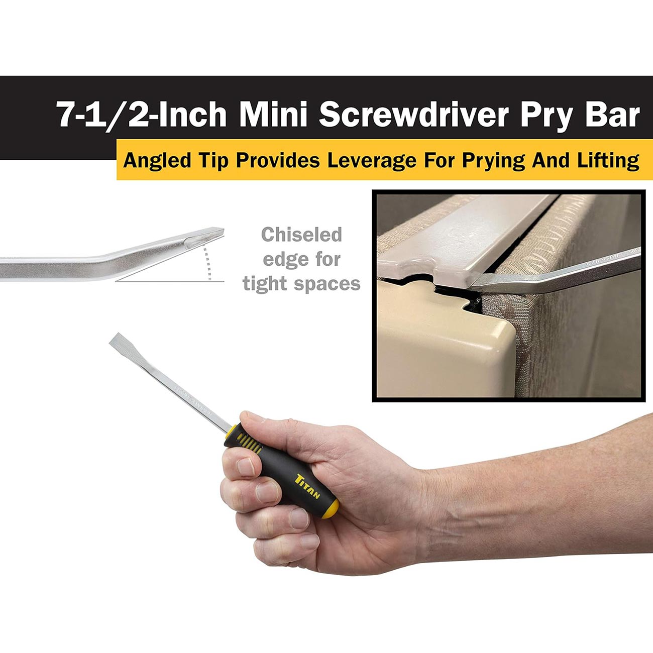 Titan 7-1/2" Mini Screwdriver Pry Bar