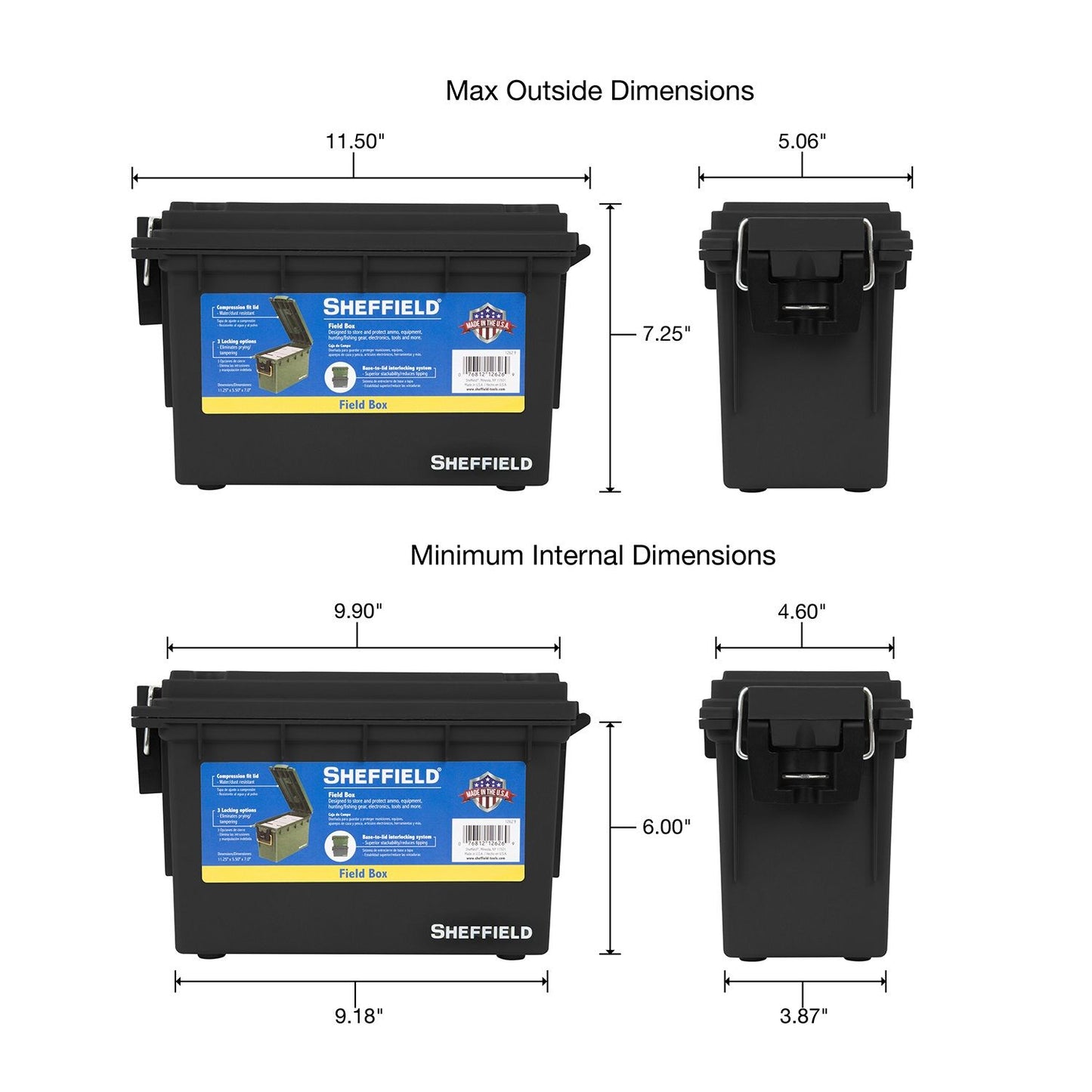 Sheffield Field Box- Black (made In U.s.a.)