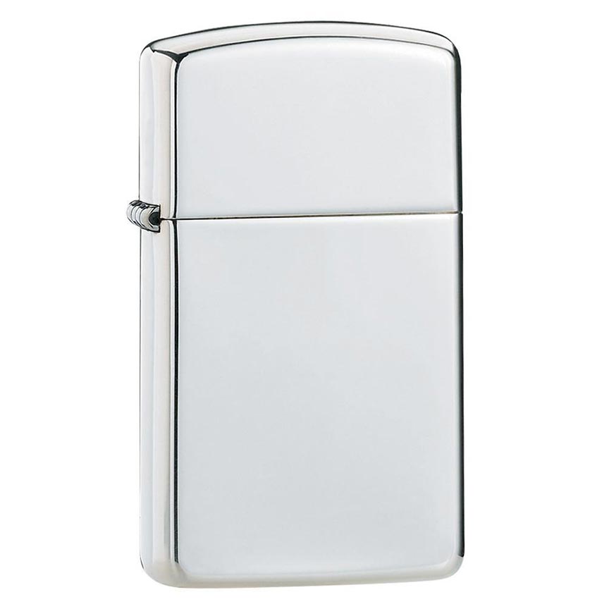 Zippo Windproof Lighter Slim Case High Polish Sterling Silver