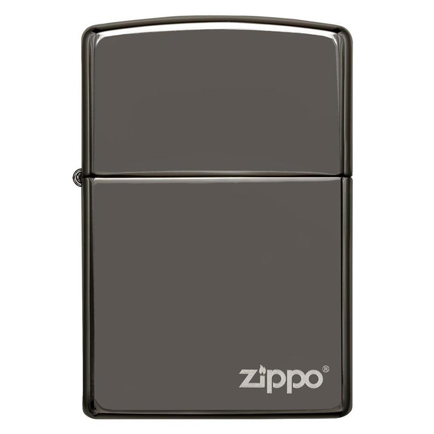 Zippo Windproof Lighter Black Ice Finish W/zippo Logoclassic Case