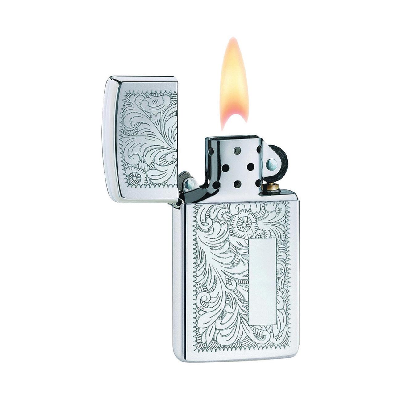 Zippo Windproof Lighter Slim Venetian Venetian Chrome Finish