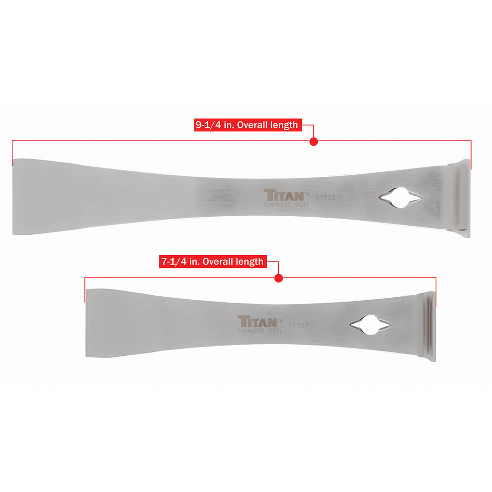 Titan Tool 2 Pc Stainless Steel Pry Bar/scraper Set