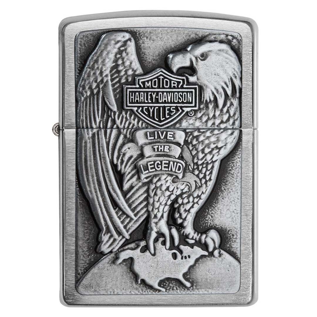 Zippo Windproof Lighter Harley-davidson Eagle Wings Live The Legend