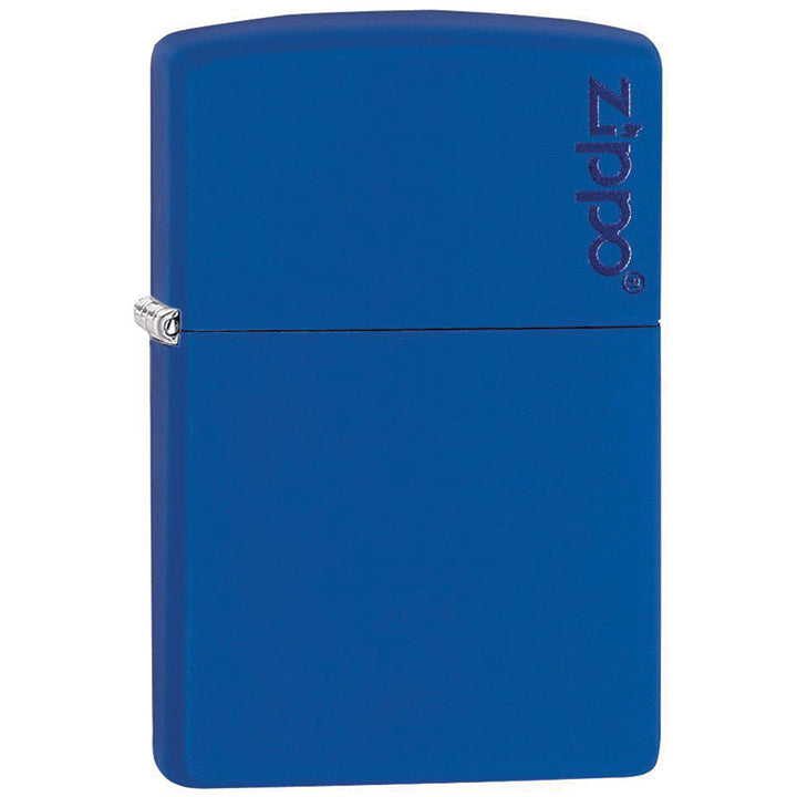 Zippo Windproof Lighter Classic Royal Blue Matte Zippo Logo