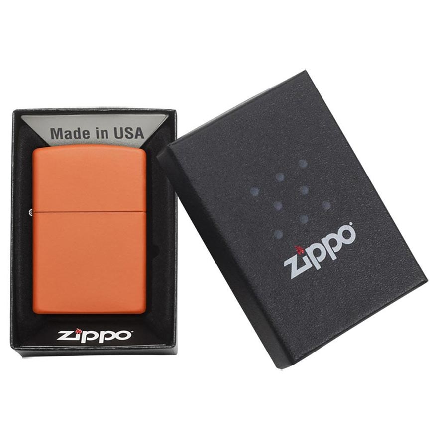 Zippo Windproof Lighter Orange Matte