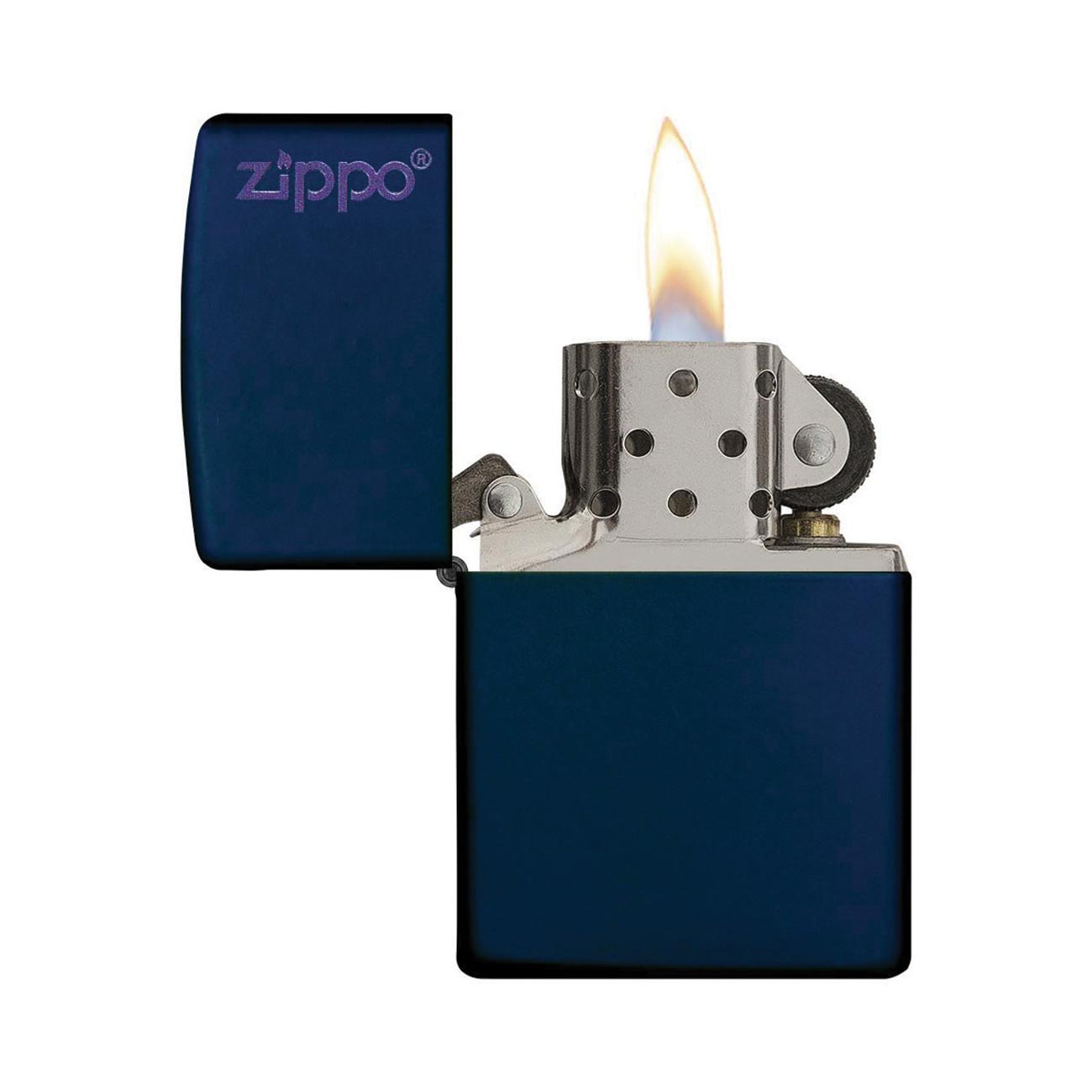 Zippo Windproof Lighter Navy Matte W/zippo Logo