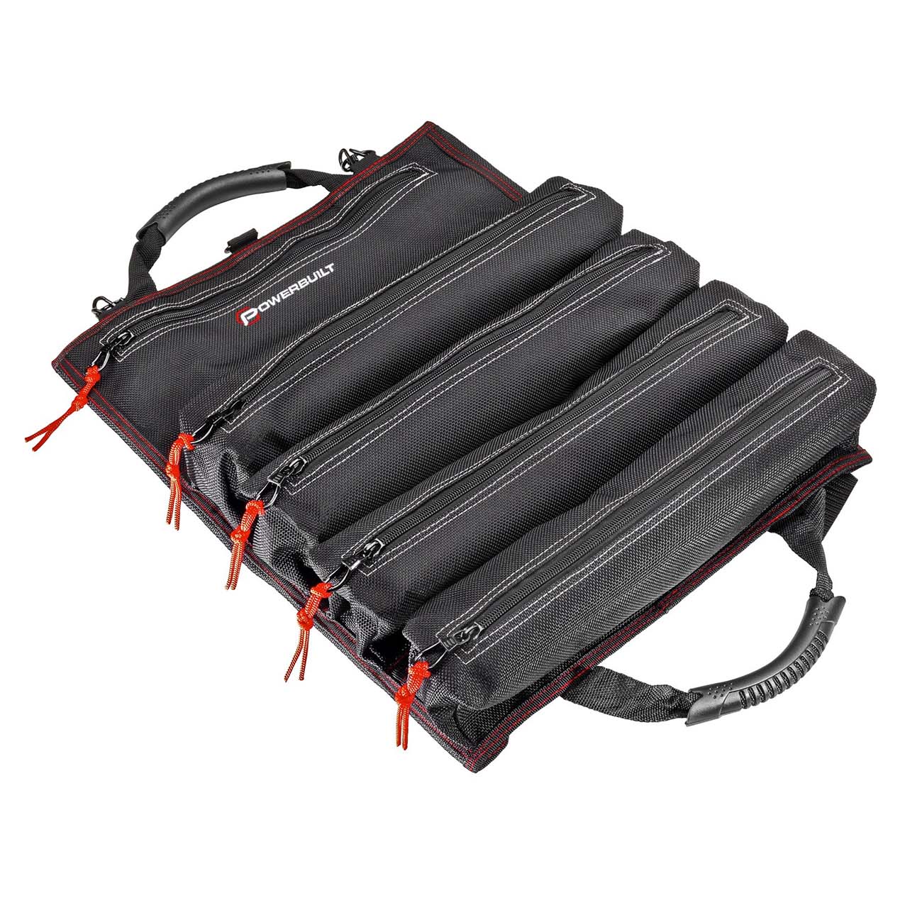 Powerbuilt 5 Zipper Pocket Roll Up Organizer Tool Bag