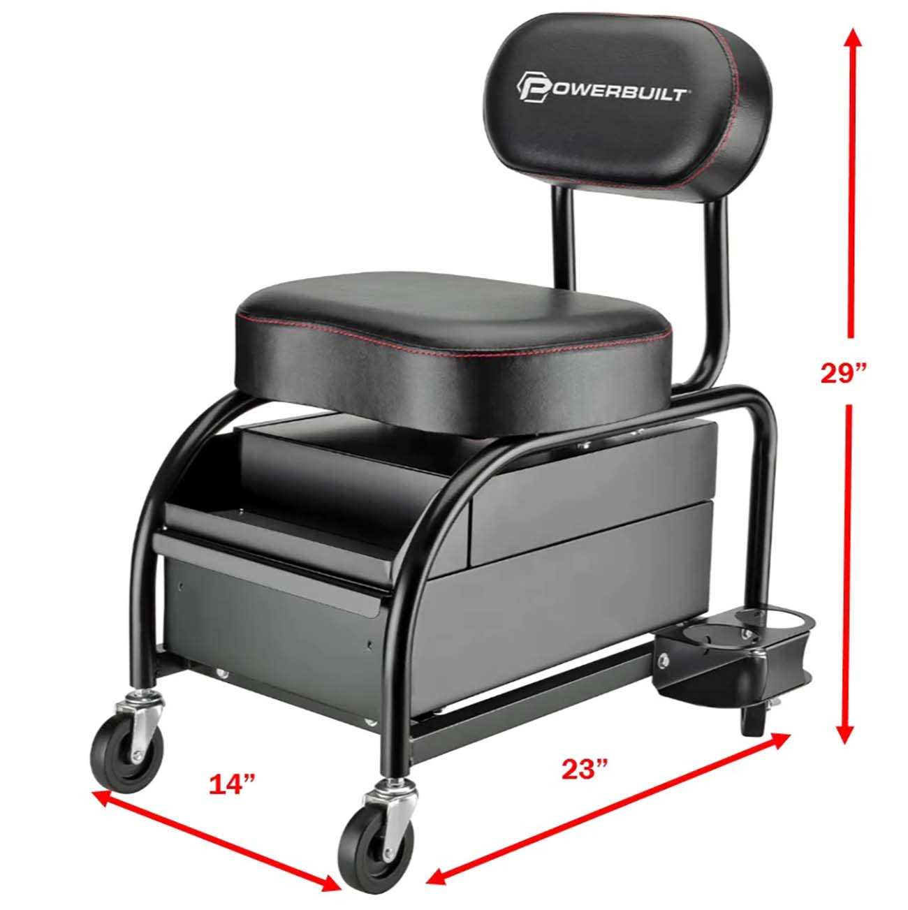 Powerbuilt Professional Detailer Roller Seat