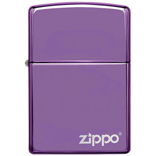 Zippo Windproof Lighter Classic High Polish Purple Zippo Logo