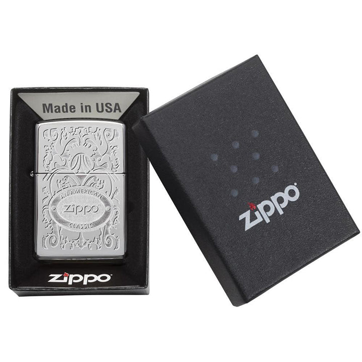 Zippo Windproof Lighter Zippo Crown Stamp High Polish Chrome Finish