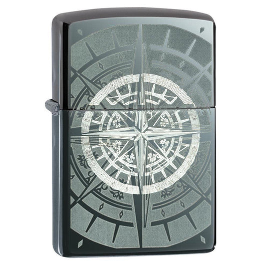 Zippo Windproof Lighter Black Ice® Compass