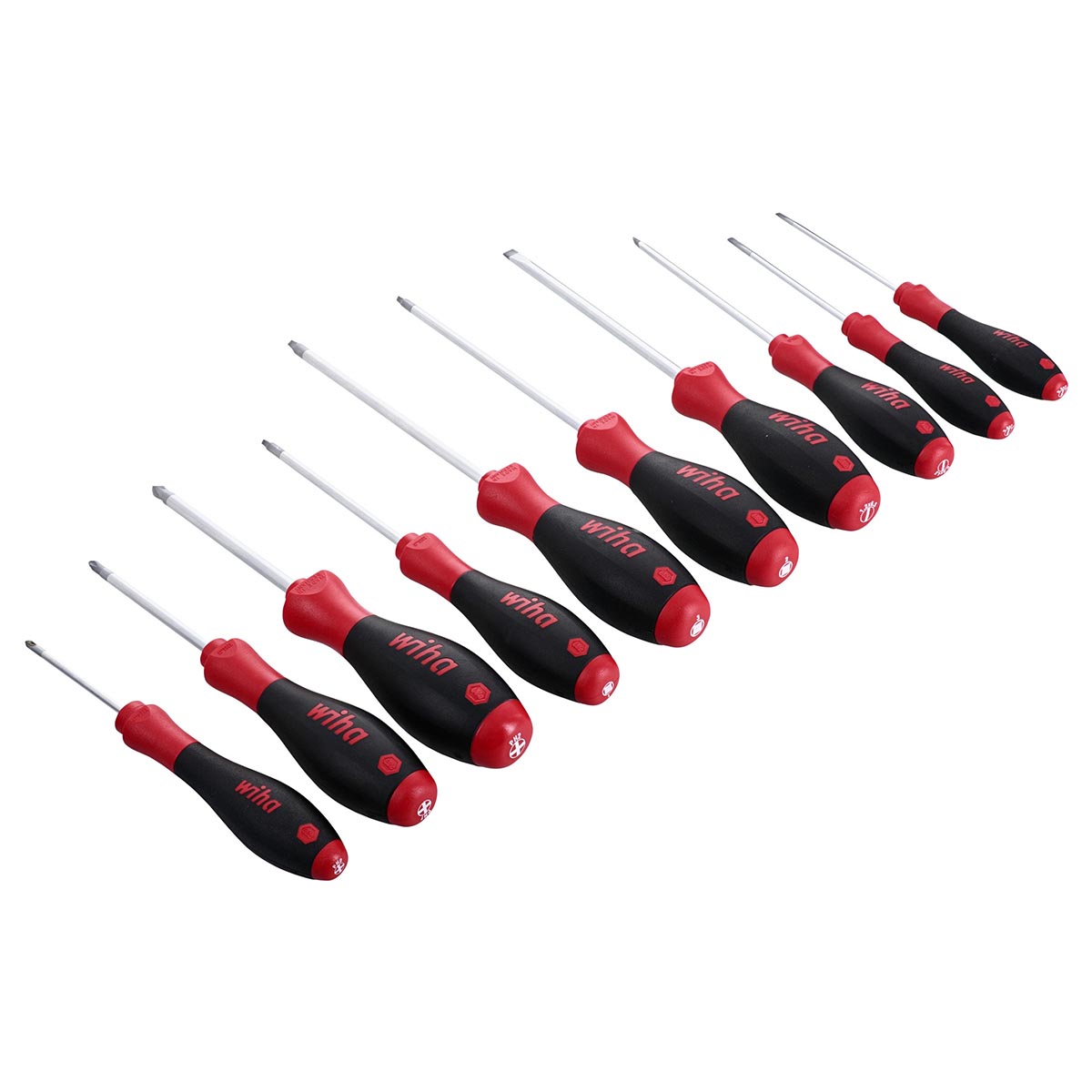 Wiha Softfinish Slotted/phillips/square Screwdriver - 10 Piece Set