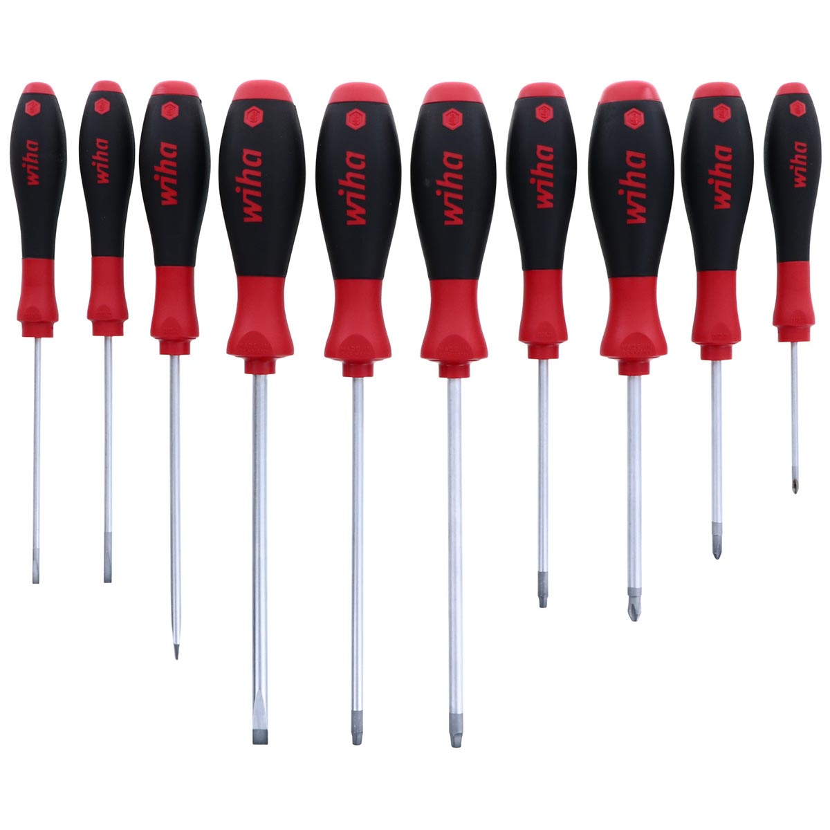 Wiha Softfinish Slotted/phillips/square Screwdriver - 10 Piece Set