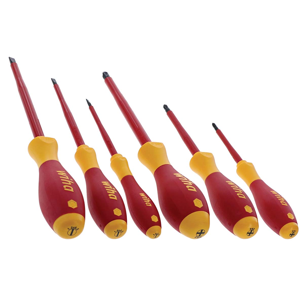 Wiha Insulated Softfinish Slotted And Phillips Screwdriver Set - 6 Piece Set