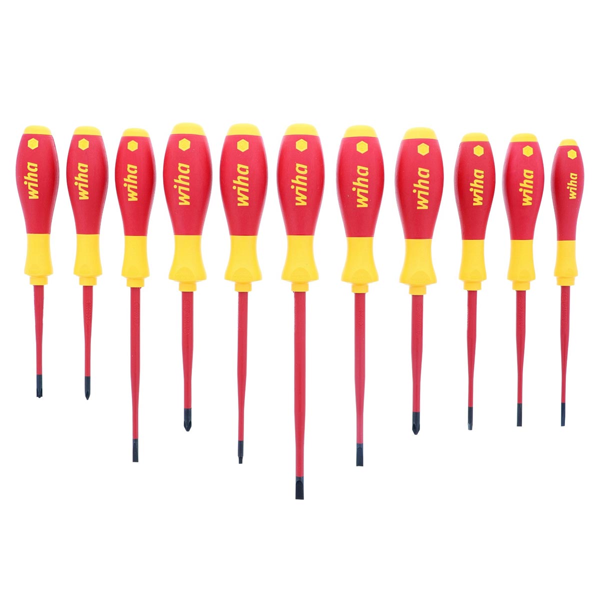 Wiha Insulated Slimline Slotted/phillips/square/xeno Screwdrivers (11 Piece Set)