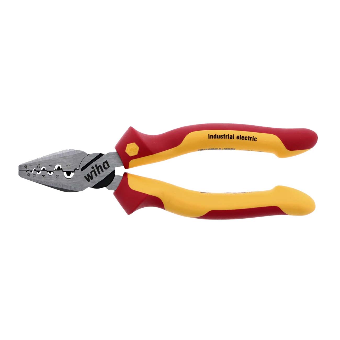 Wiha Insulated Industrial Crimping Pliers - 7" Overall Length